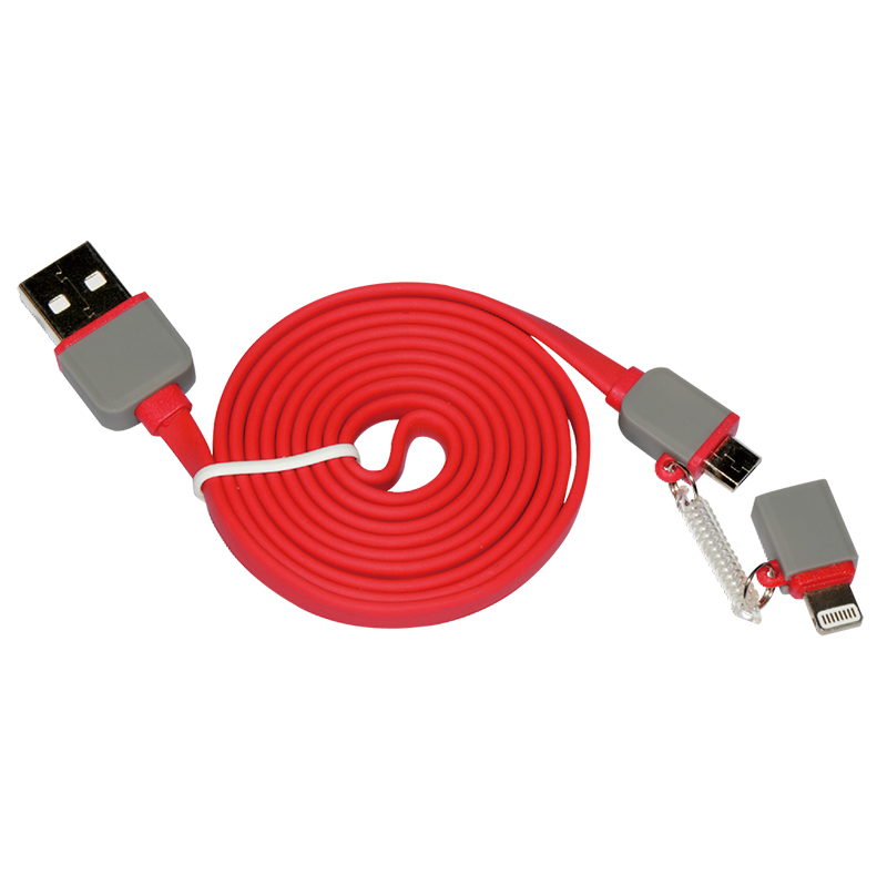 2 in 1 Lightning to Micro USB Flat Cable WPL033