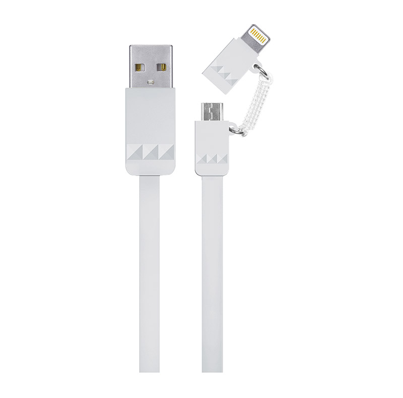2 in 1 Lightning to Micro USB Flat Cable WPL034