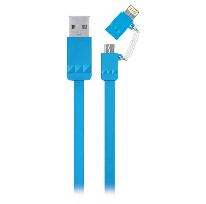 2 in 1 Lightning to Micro USB Flat Cable WPL034