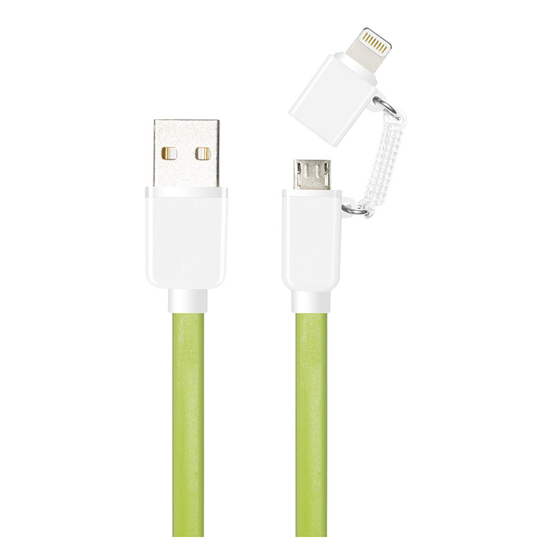 2 in 1 Lightning to Micro USB Flat Cable WPL035