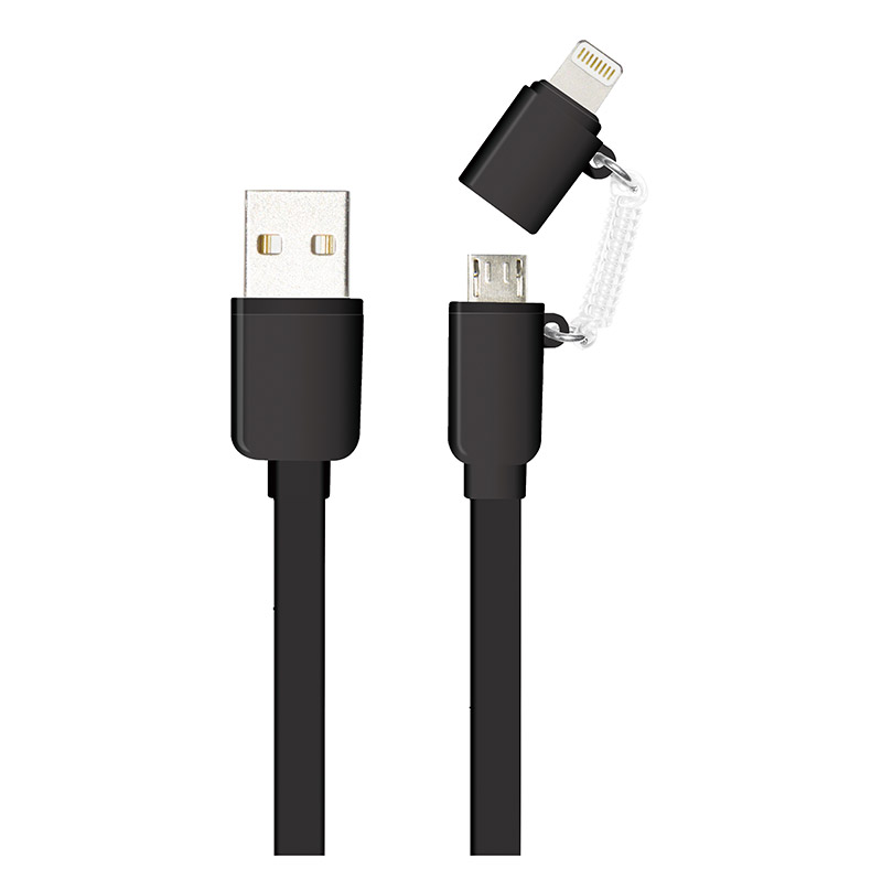 2 in 1 Lightning to Micro USB Flat Cable WPL035