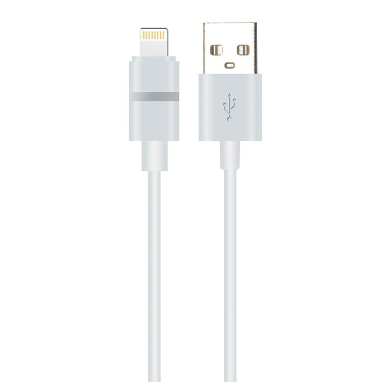  MFI 8 Pin Lightning to USB Round Cable with LED colorful Light WPL039