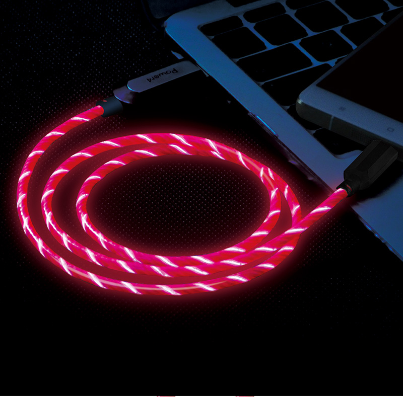 EL Visible  Type-C to USB Flowing Round Cable LD004