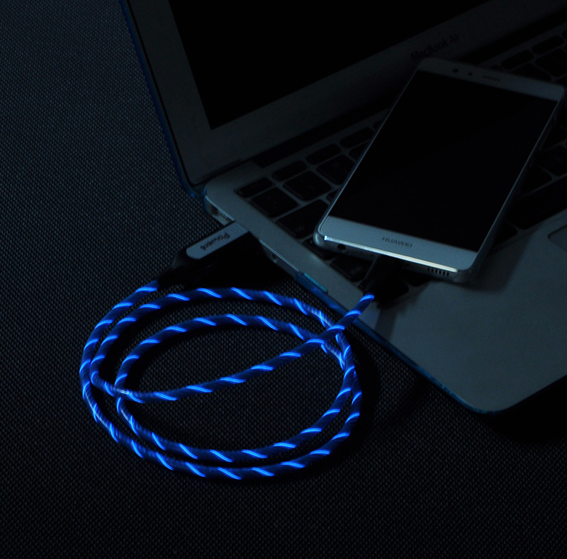 EL Visible Light  Type-C to USB Flowing Round Cable LR004