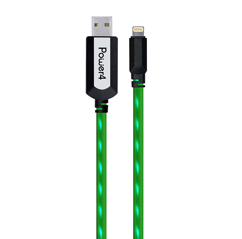 EL Visible 8 Pin Lightning USB Flowing  Flat Cable LDF002