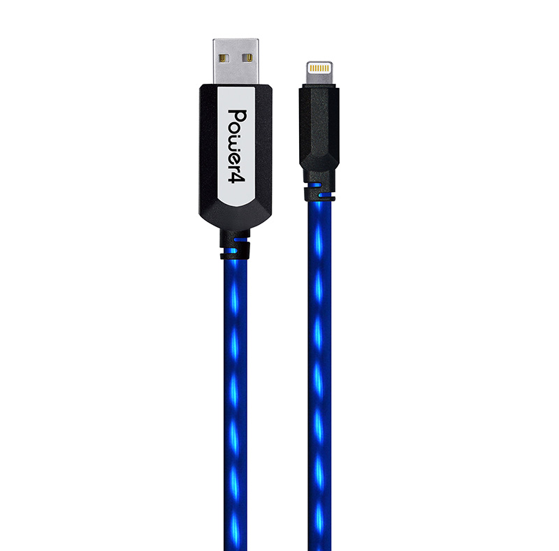 EL Visible 8 Pin Lightning USB Flowing  Flat Cable LDF002