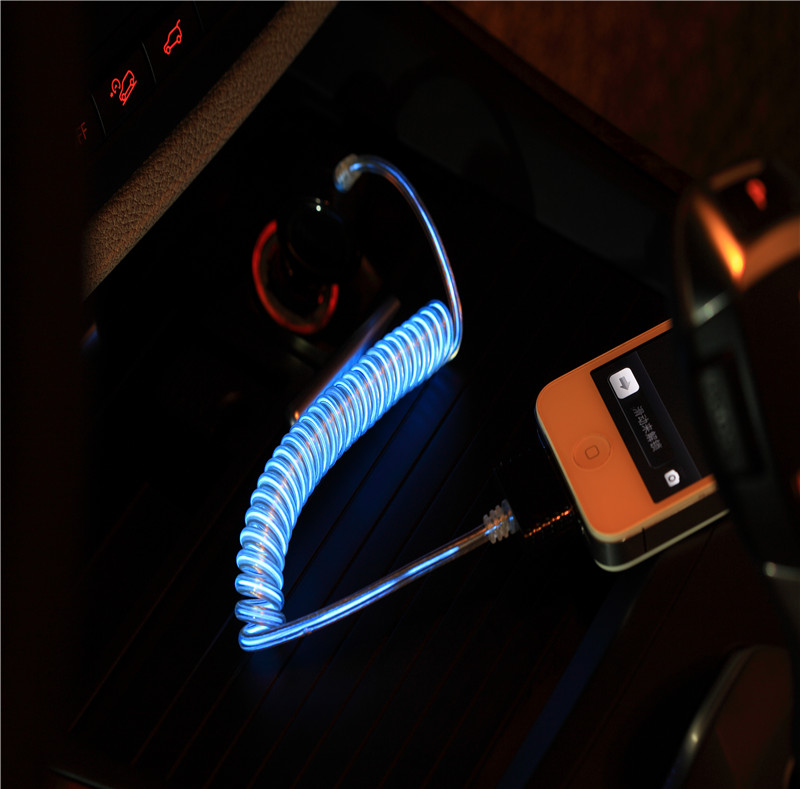 2.4A USB Car Charger with LED Light Lightning Conectors Cable WP007i5