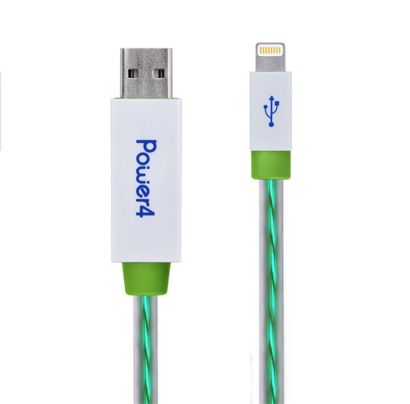 EL Visible 8 Pin Lightning USB Flowing Flat Cable WPL016