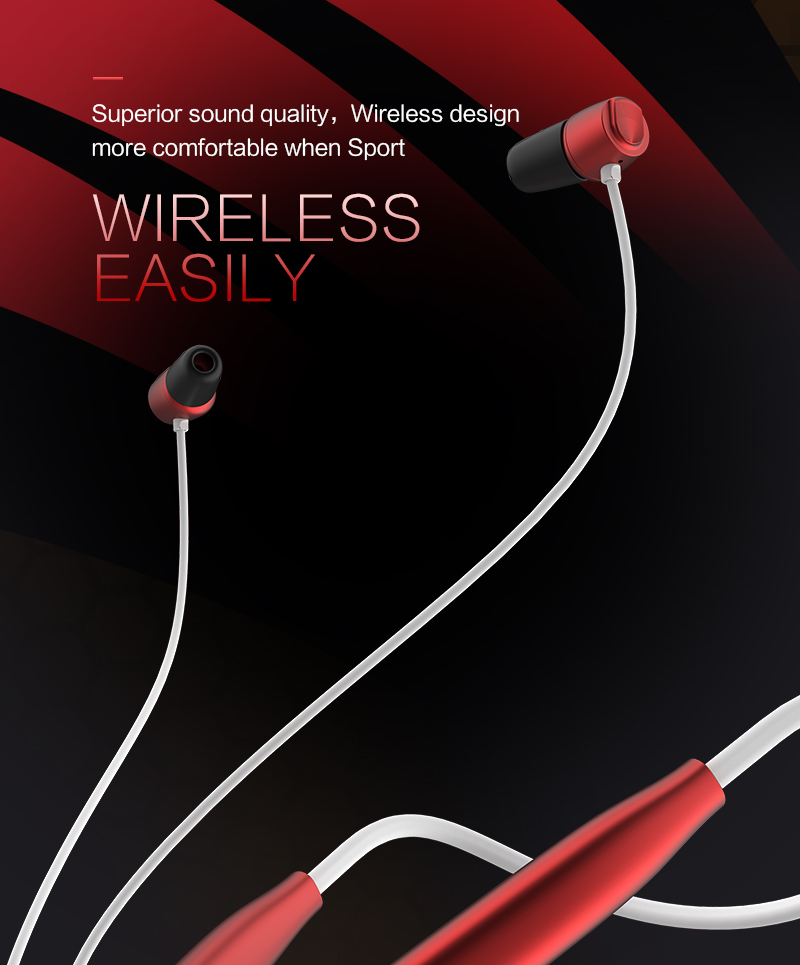Wireless Sports Headphones Bluetooth V4.1 EDR Stereo Headset Earphones With Mic  Hands Free Calling