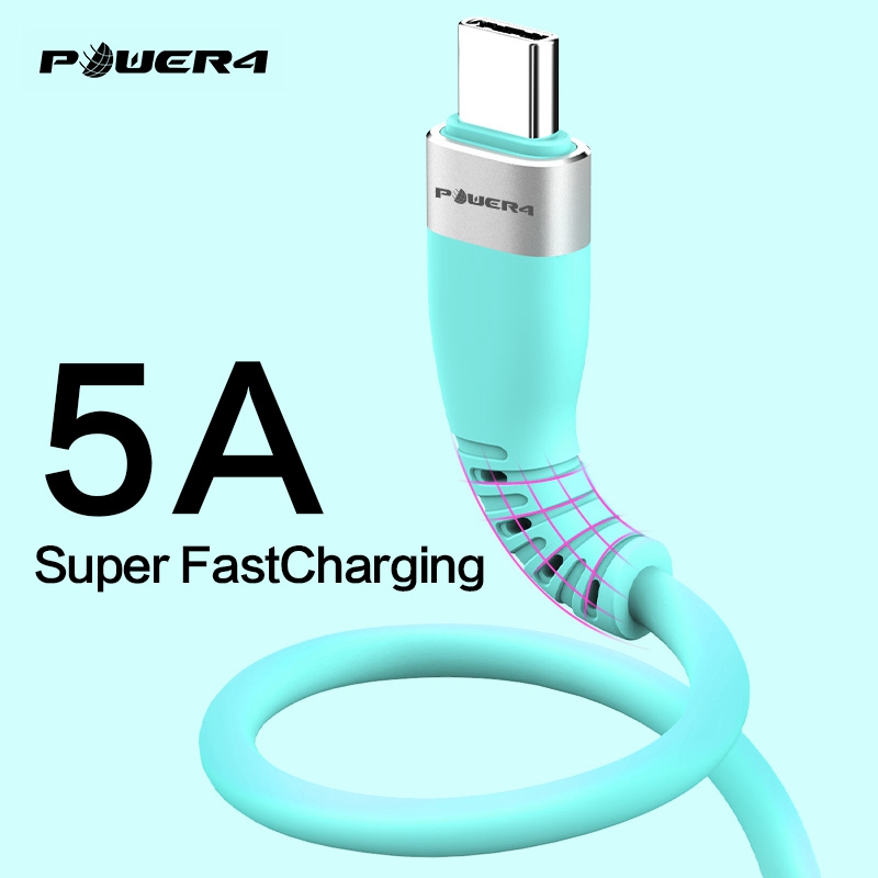Elastic Flash Charging Cable For Huawei/Samsung Super Fast Silicone Charger