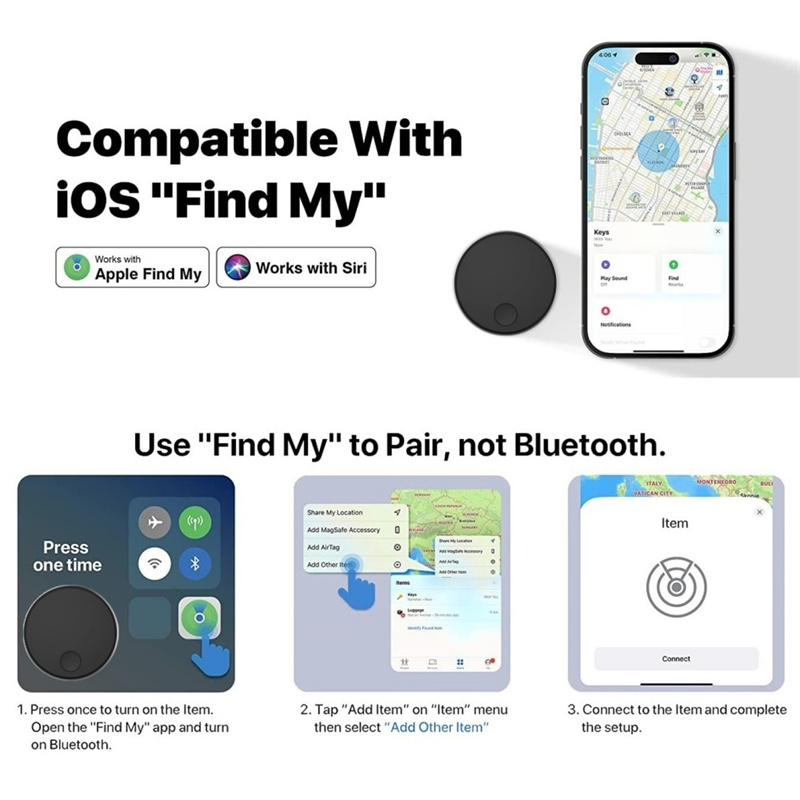 Apple Find My StarTag Item Finder Anti-tracking Bluetooth 5.2 One Touch Find Accurate Positioning For IOS device reinforced with double screw process ITag Pet Locator Is Suitable Children's