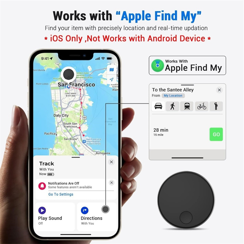  Smart MFI Certified Key Finder location tracker Pet Locator Satellite Real Time Tracking GPS Tracker for IOS 