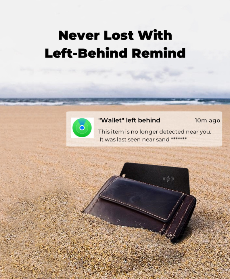 Smart Air Card Wallet Finder Thin Bluetooth Tracker for Find My APP iOS Only Item Locator for Wallet Luggage
