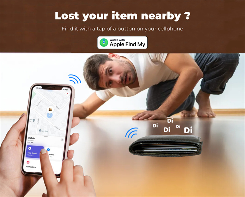 Wallet Tracker Card Item Finder Locator for Passport Wallet Luggage and More Works with Apple Find My