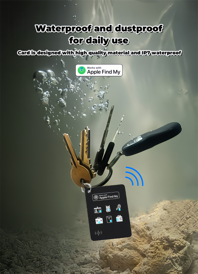 Smart Keys Finder Bluetooth Locator, Luggage Tags, Passport, IP68 Waterproof, Apple Find My APP & Network