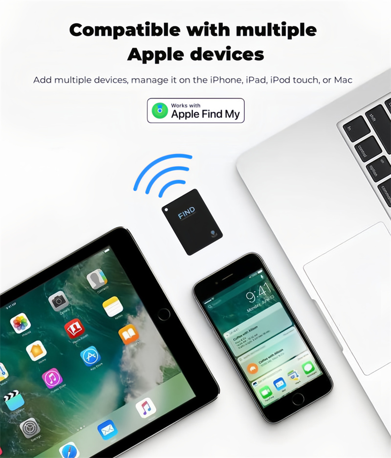 Smart Keys Finder Bluetooth Locator, Luggage Tags, Passport, IP68 Waterproof, Apple Find My APP & Network