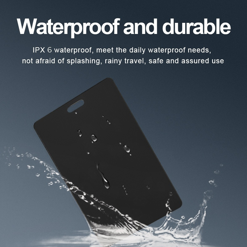 SmartCard Thin Wallet Tracker Card, Rechargeable & Reusable, Works with Apple Find My App, Item Finder