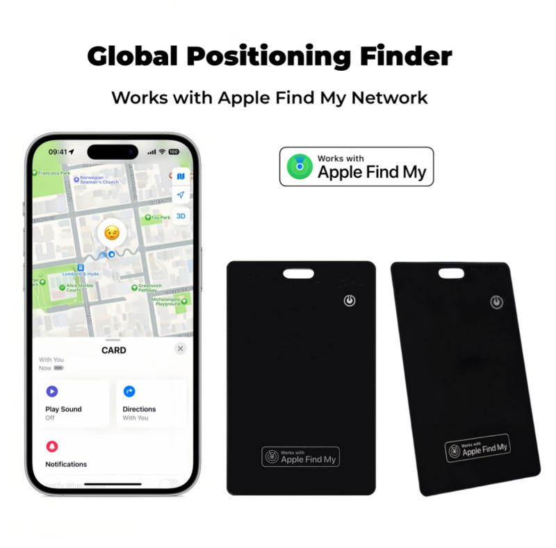 Thin Wallet Tracker Card, Smart Bluetooth Phone Tracker Key Finder for Men Slim Wallet Tracker with Loud Alarm