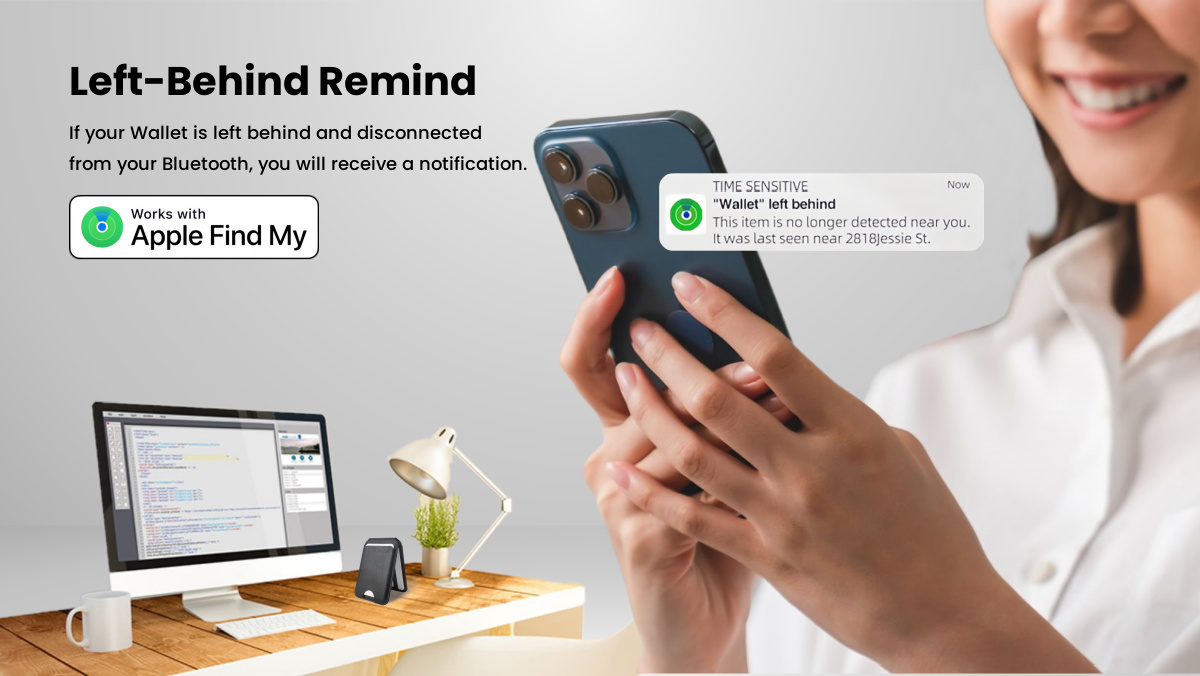 Anti Lost Tracking Device Find My Magnetic Mobile PhoneWallet Tracker Finder And Item Locator For iOS