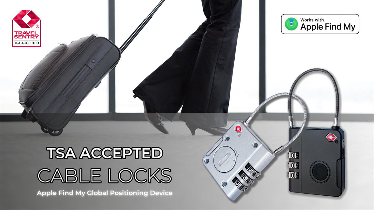 Smart Luggage Lock with Tracker, TSA Approved Travel Luggage Lock with Tracking Tag, Works with Apple Find My(iOS only), Bluetooth Tracker Lock, Combination Locks for Suitcases, Backpacks, Toolboxes
