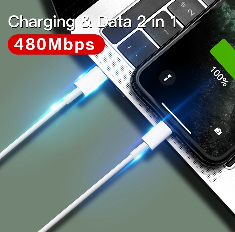 18W lightning to type-c iPhone PD fast charge cable