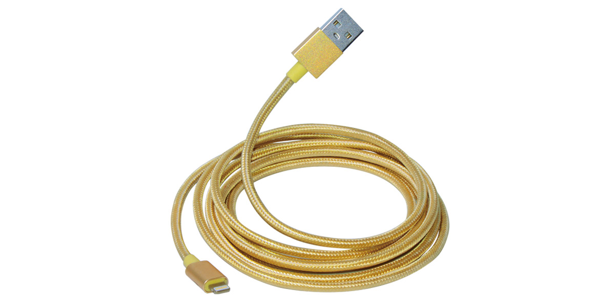  8Pin Lightning to USB 2m length Round Cable With Metal Connectorsg
