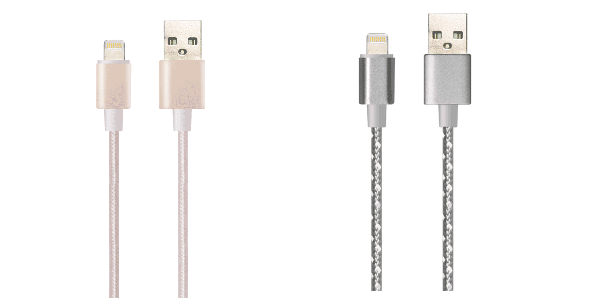 8Pin Lightning to USB Fabric Braided Cable with Metal Connector