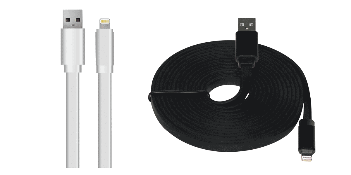 8Pin Lightning to USB 3m Length Flat Cable