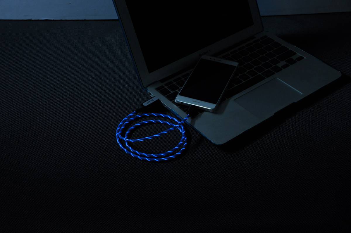 EL Visible Light  Type-C to USB Flowing Round Cable