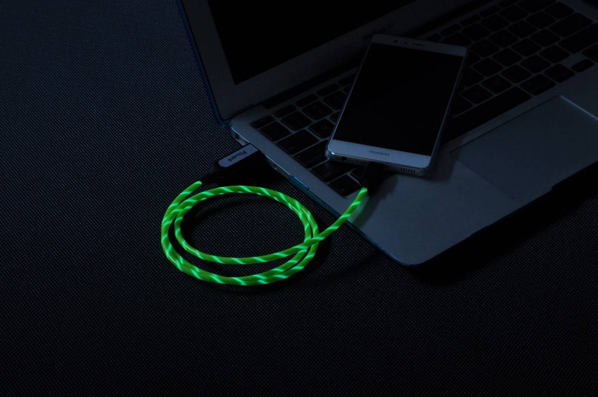 EL Visible Light  Type-C to USB Flowing Round Cable