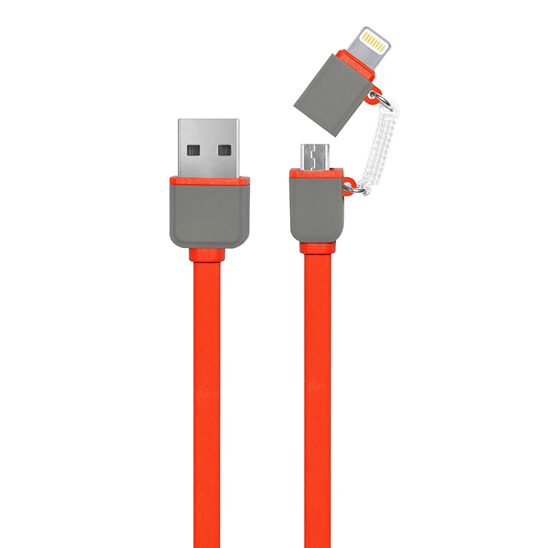 2 in 1 Lightning to Micro USB Flat Cable WPL033