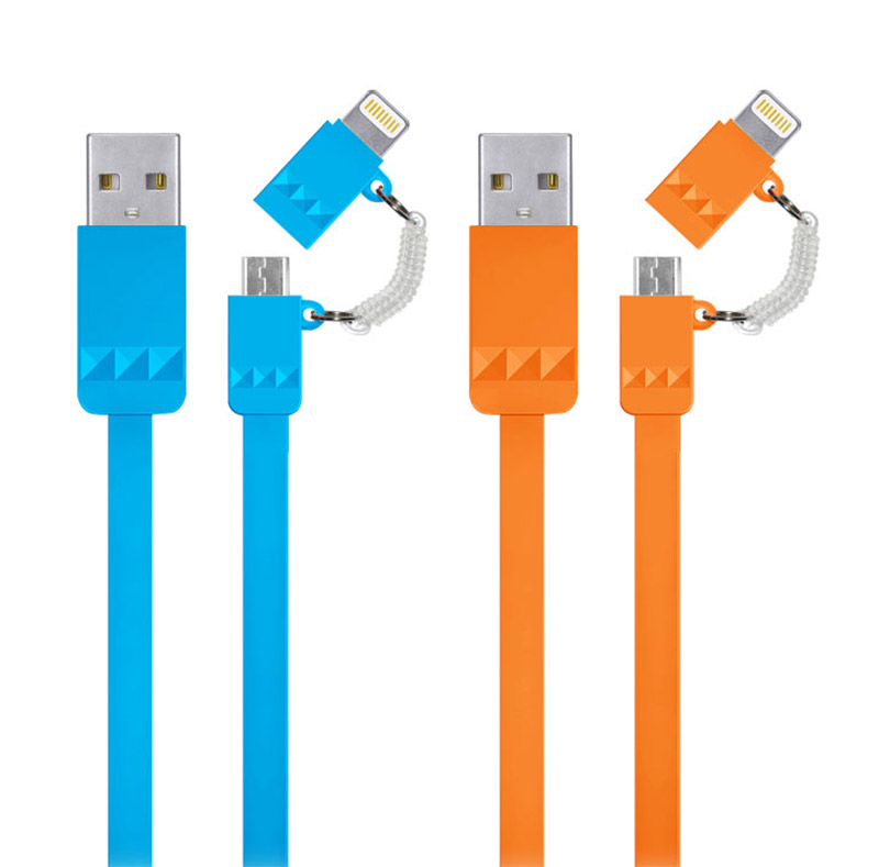 2 in 1 Lightning to Micro USB Flat Cable WPL034