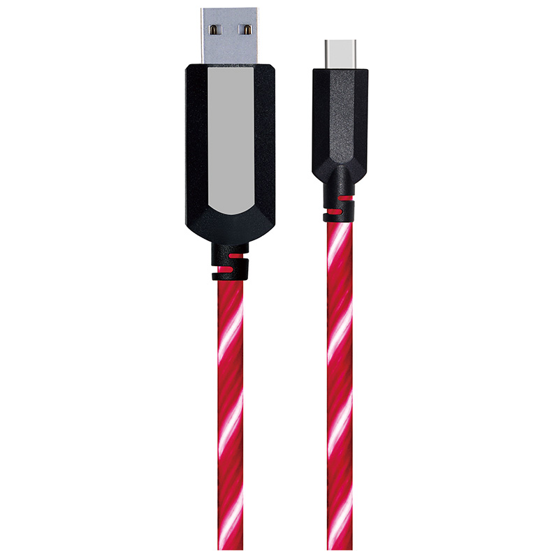 EL Visible  Type-C to USB Flowing Round Cable LD004