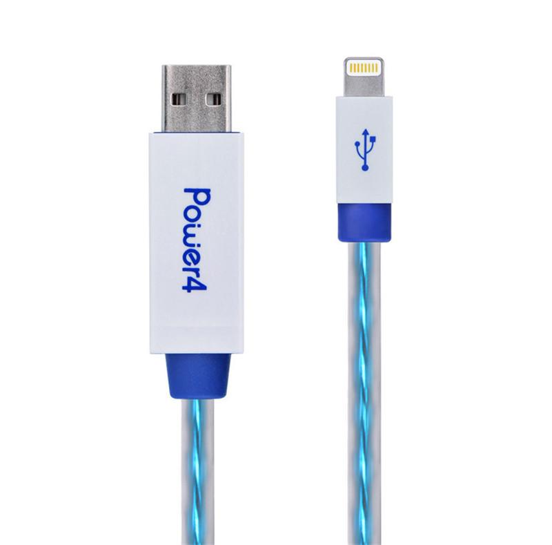 EL Visible 8 Pin Lightning USB Flowing Flat Cable WPL016