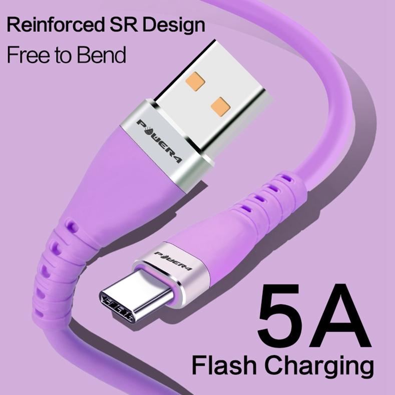 Elastic Flash Charging Cable For Huawei/Samsung Super Fast Silicone Charger